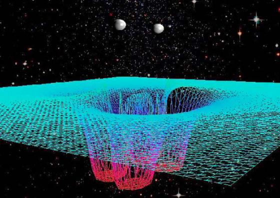 Gravitational wave form colliding black hole