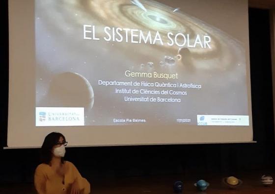 Gemma Busquet (ICCUB) a l'Escola Pia Balmes
