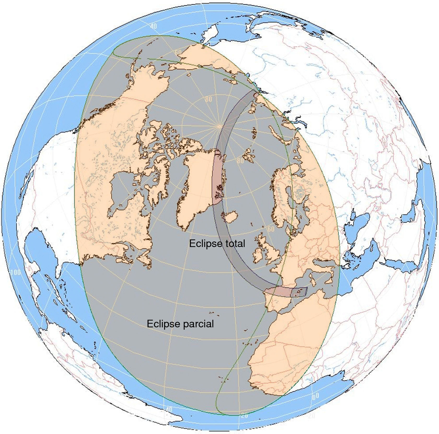 Mapa general de l'eclipsi