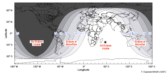 Visibilitat de l'eclipsi